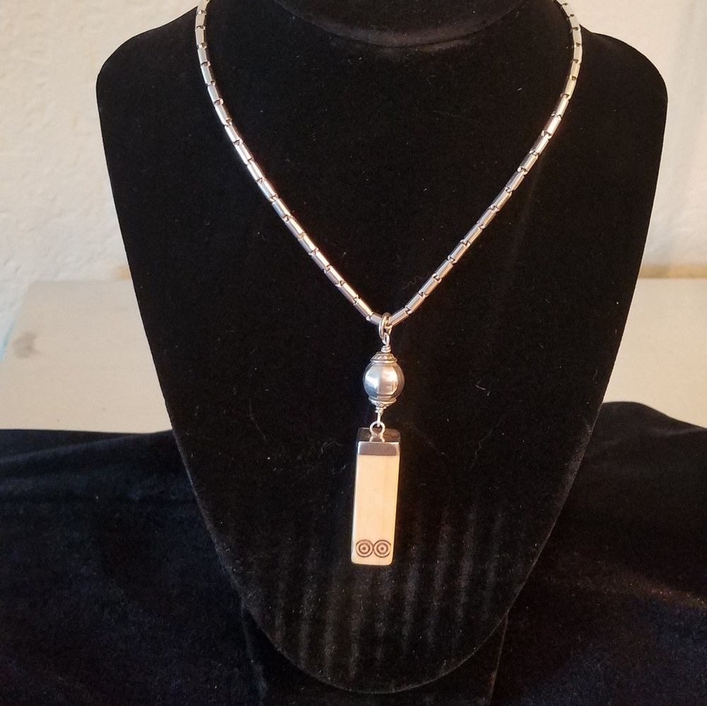 Vintage Necklace with ivory pendant